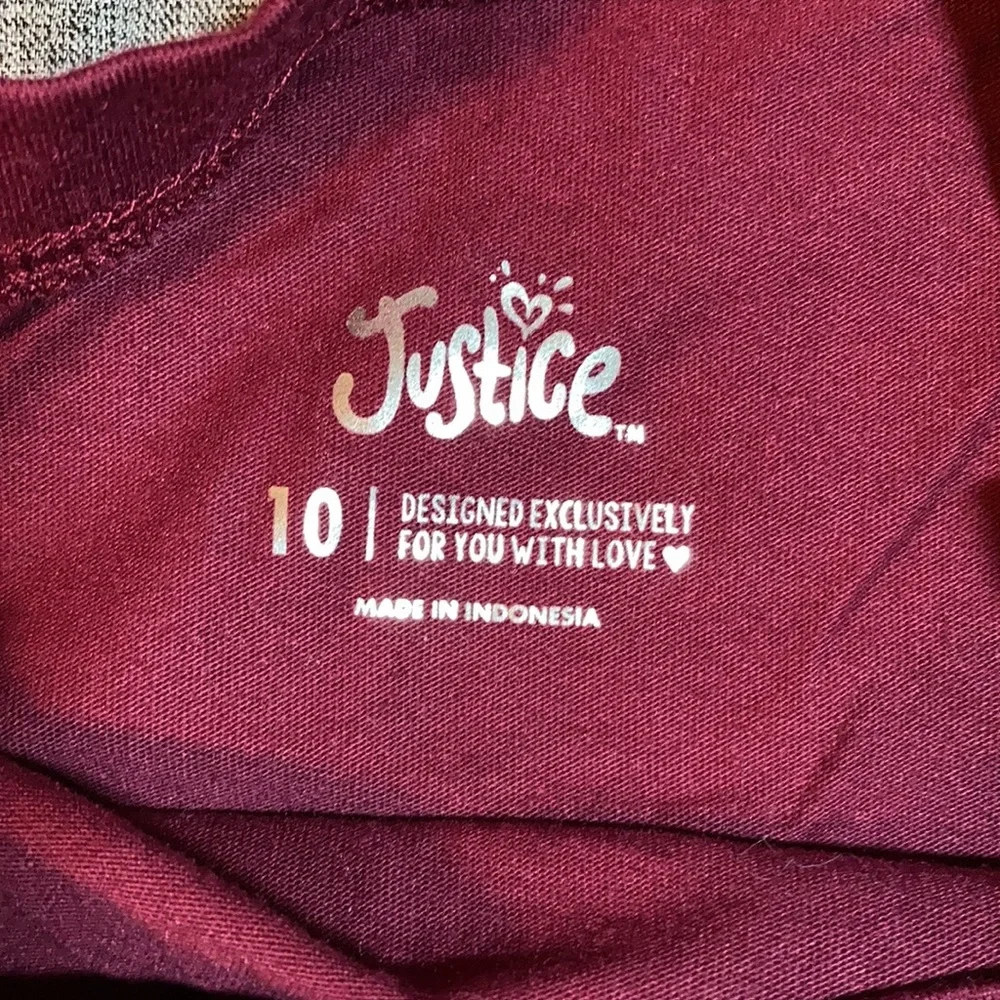 Justice Maroon Long-Sleeve (Unicorn‎ Trainer)